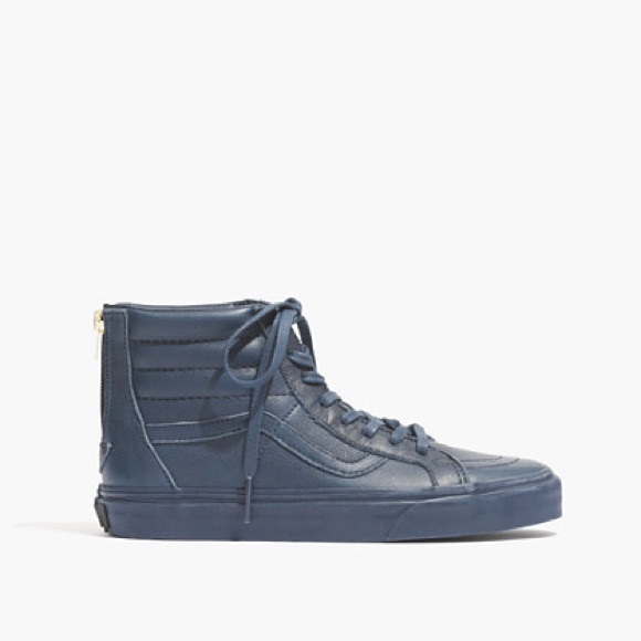 Vans | Shoes | Madewell Vans Sk8hi Blue Hightops Tonal Sneakers | Poshmark